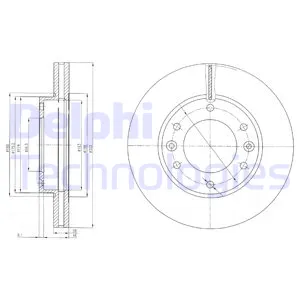 Диск тормозной FR KIA CARNIVAL 06- DELPHI BG4137