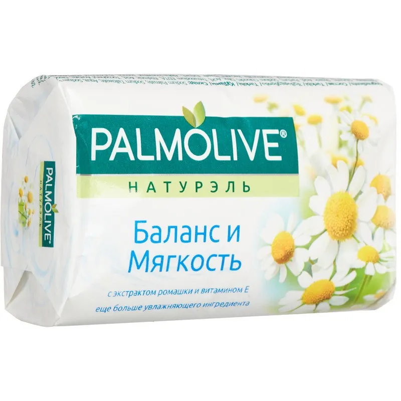 Мыло туалетное 90г PALMOLIVE Баланс и мягкость (экстракт ромашки и вит Е) 757999