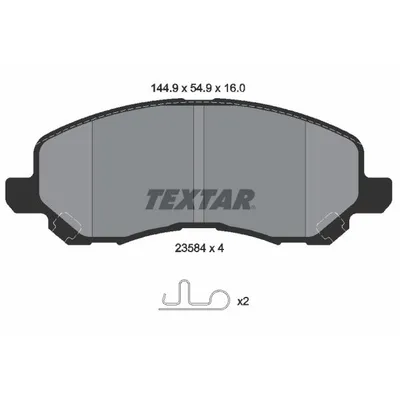 Колодки тормозные передние CHRYSLER DODGE JEEP LANCIA TEXTAR 2358403
