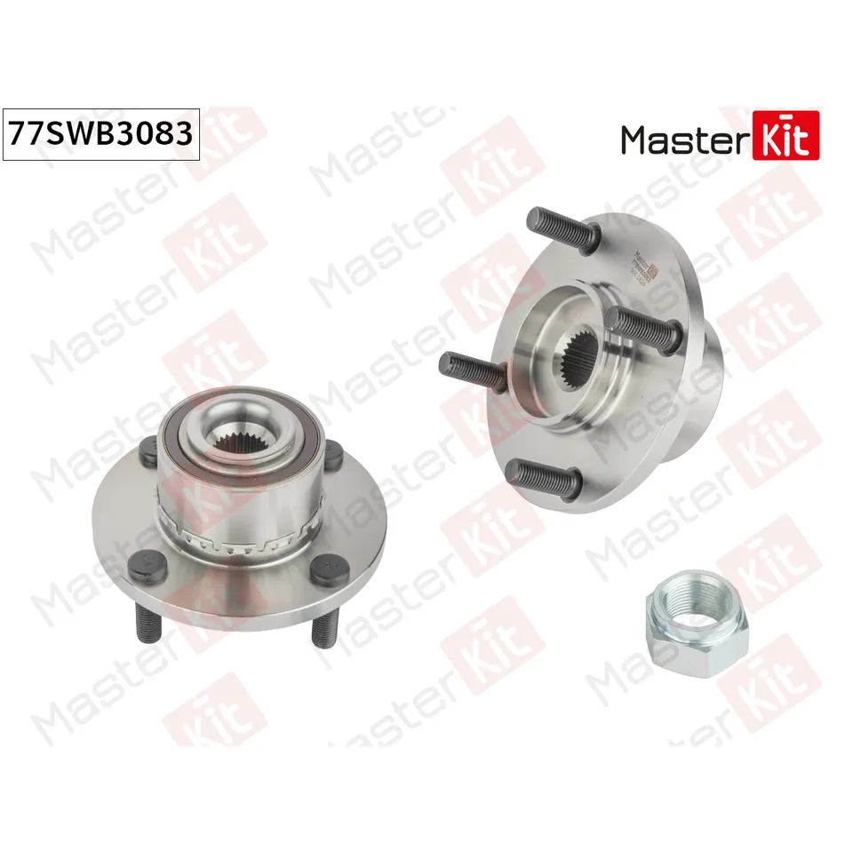 Ступица в сборе с подшипником перед. MASTERKIT 77SWB3083