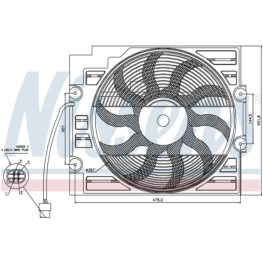 Вентилятор кондиционера BMW NISSENS 85421