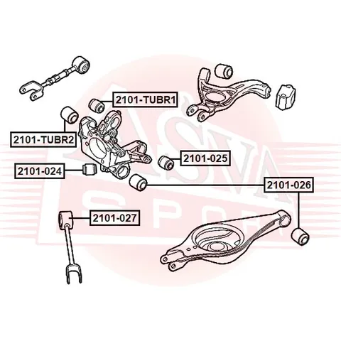 Сайлентблок ASVA 2101TUBR1