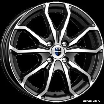 Диск литой R16 6J 4x114.3/67.1 ET40 КИК Brent алмаз черный 67938