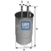 Фильтр топливный, дизель UFI 24ONE0B