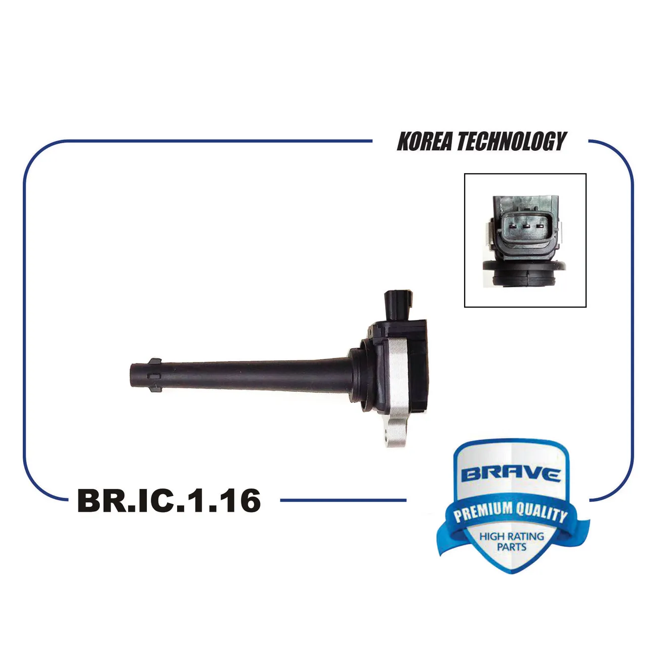 Катушка зажигания 22448-ED800 BR.IC.1.16 Nissan Qashqai,Micra, Note, Tiida, X-Trail BRAVE BRIC116