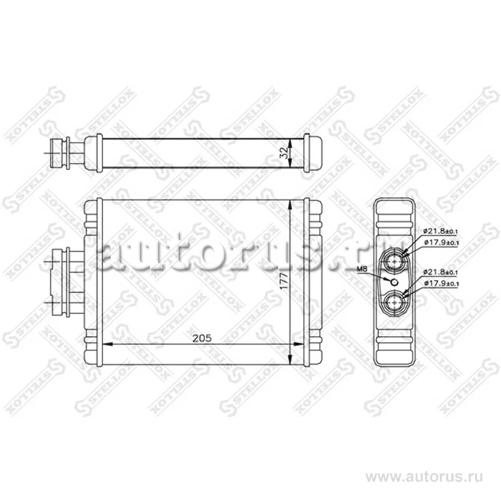 Радиатор печки VW Polo all 02> STELLOX 10-35114-SX