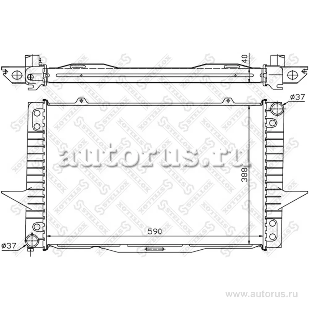 Радиатор системы охлаждения Volvo 850/S70/V70 2.0-2.5TDi 91> STELLOX 10-25074-SX