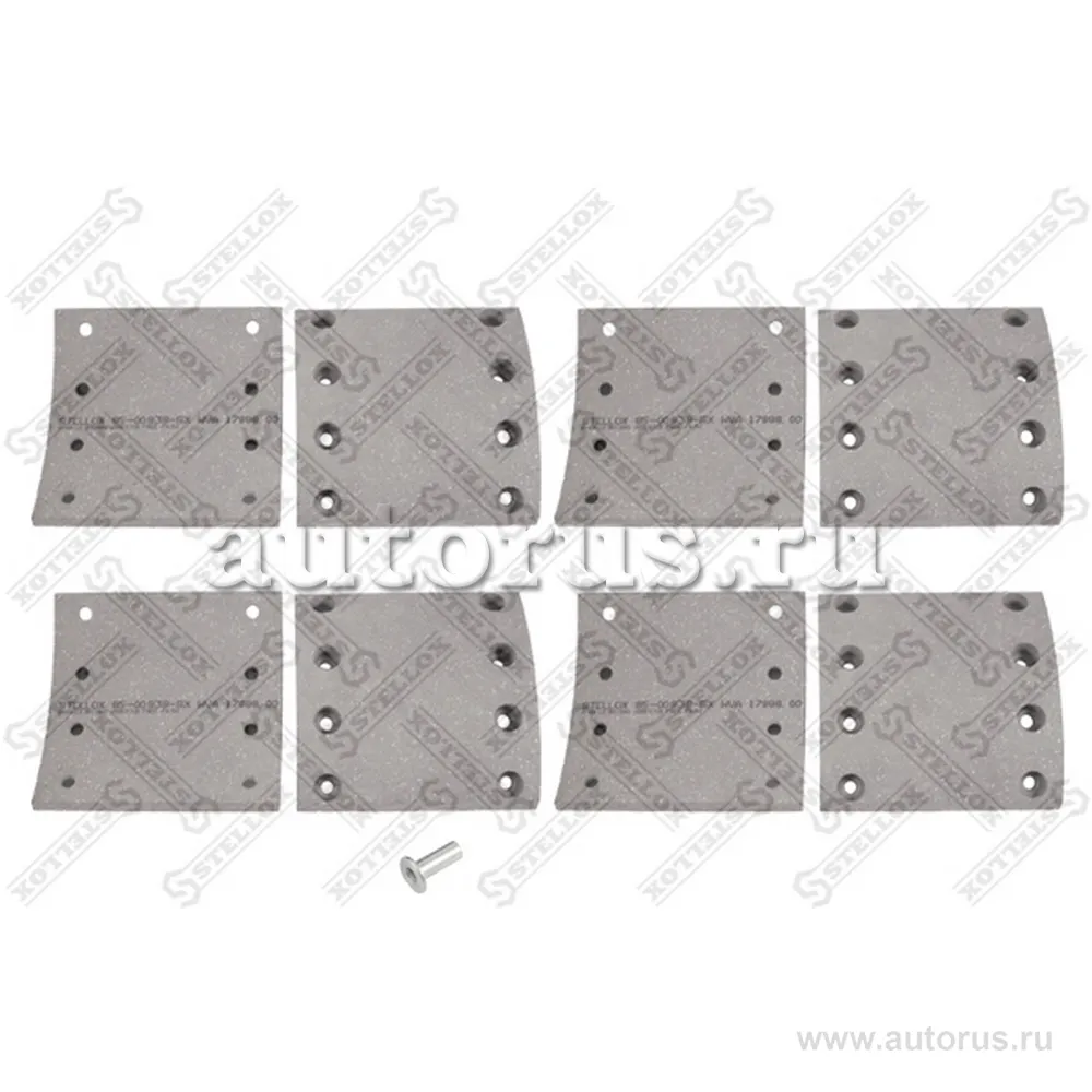 Накладки торм.с ЗАКЛЕПКАМИ STD 17988 16.0-10.5 (325x150) (93058 8x1 STELLOX 85-00938-SX