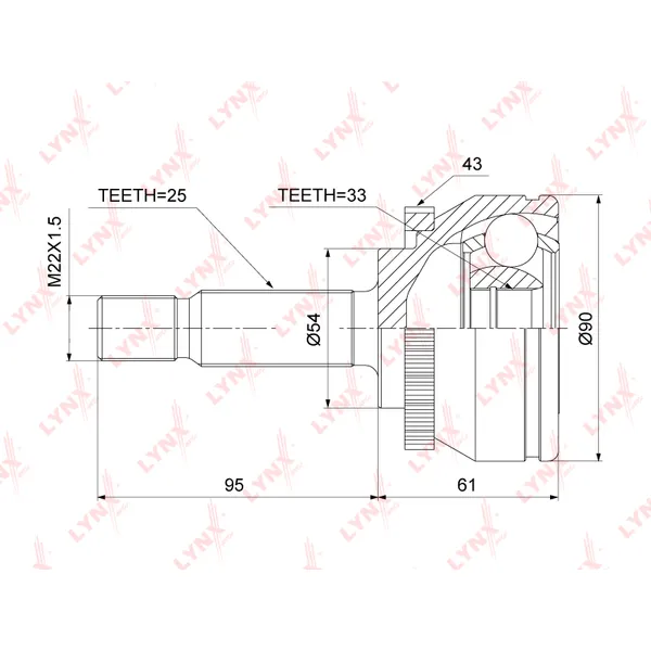 ШРУС LYNXauto co7809a