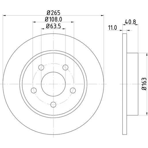 Диск тормозной с покрытием NISSHINBO ND5020K