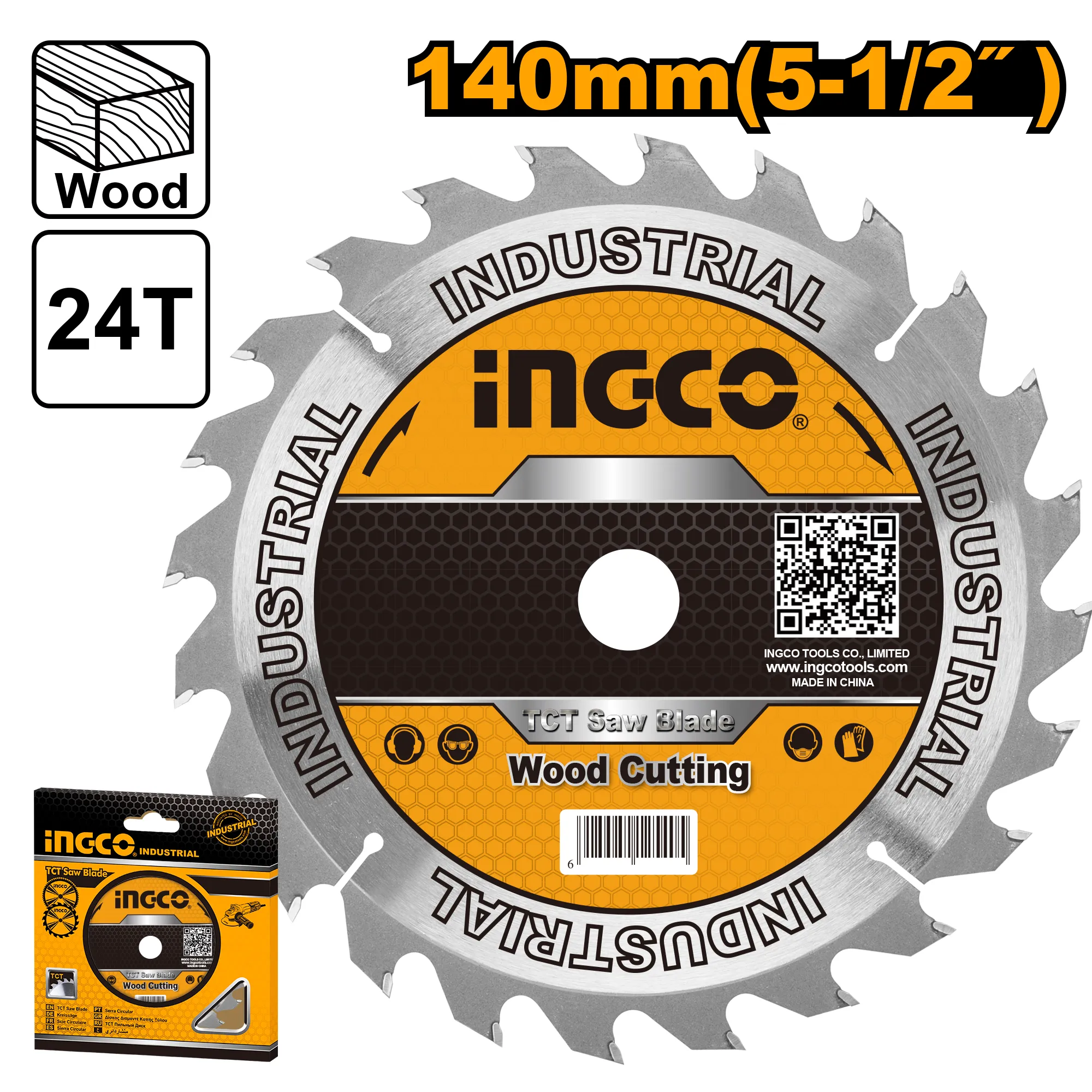 Диск пильный TCT 140 мм INDUSTRIAL INGCO TSB114041