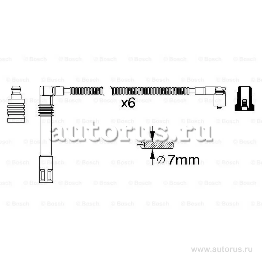 Комплект высоковольтных проводов BOSCH 0986356321