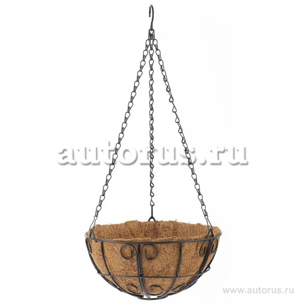 Подвесное кашпо с декором, 25 см, с кокосовой корзиной Palisad 69005 PALISAD 69005