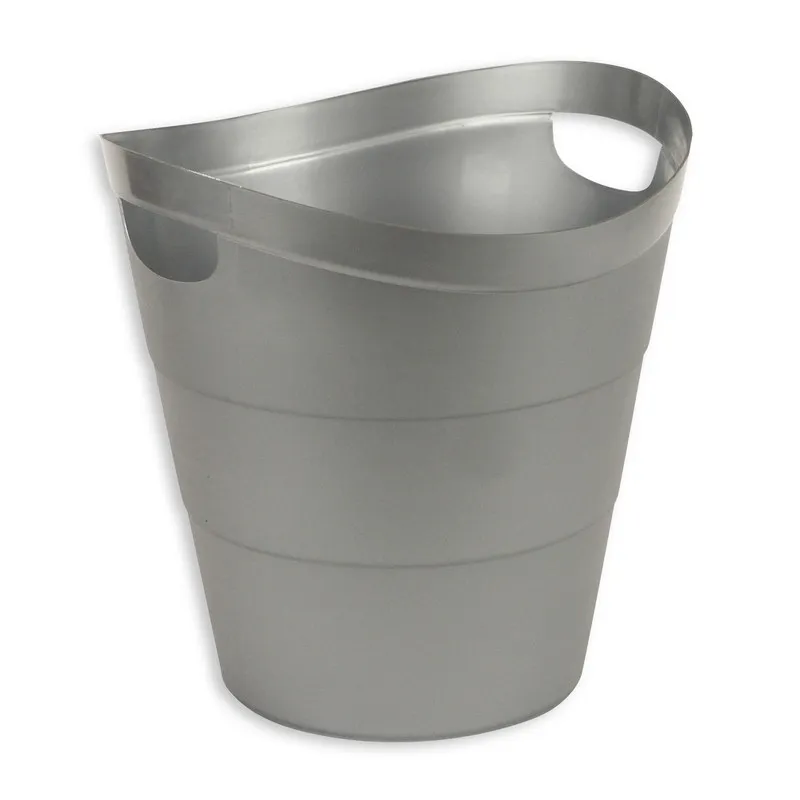 Корзина офисная 12л пластик, серая с ручками Uniplast КХУ-10 45072
