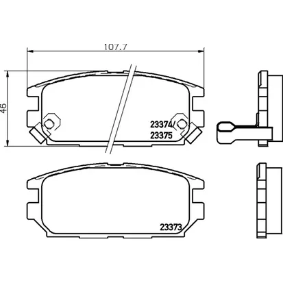 Колодки тормозные дисковые задние NISSHINBO NP3034