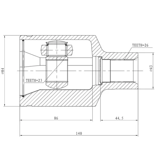 Шрус Внутренний Chevrolet Epica V250 (07--15) ZIKMAR Z88956R