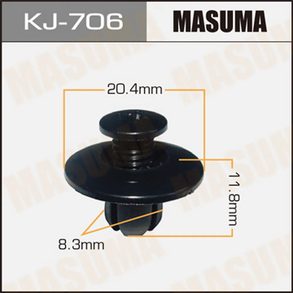 Клипса универс. 706-KJ [уп.50] MASUMA KJ-706