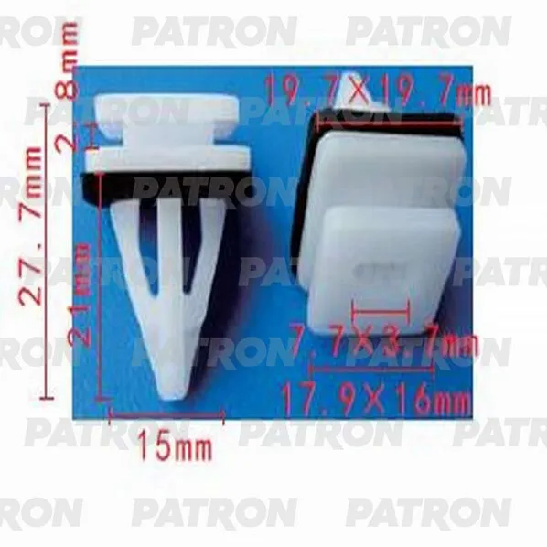 Клипса пластмассовая Acura,Honda применяемость: молдинги PATRON P371143