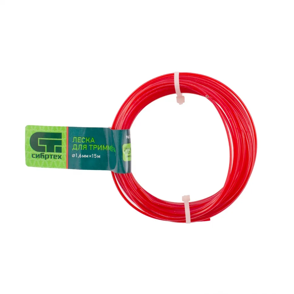 Леска для триммера звезда, 1,6 мм x15 м, СИБРТЕХ 961695