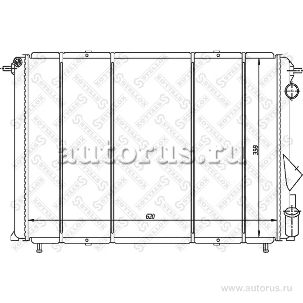 Радиатор системы охлаждения с AC Renault Espace 2.0i-2.1TD 91> STELLOX 10-25231-SX