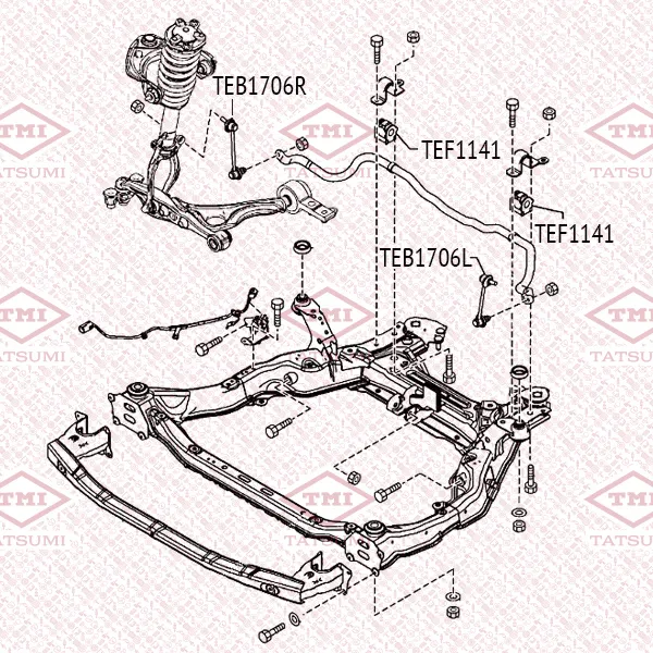Тяга стабилизатора передняя L MAZDA 6 07-> TATSUMI TEB1706L