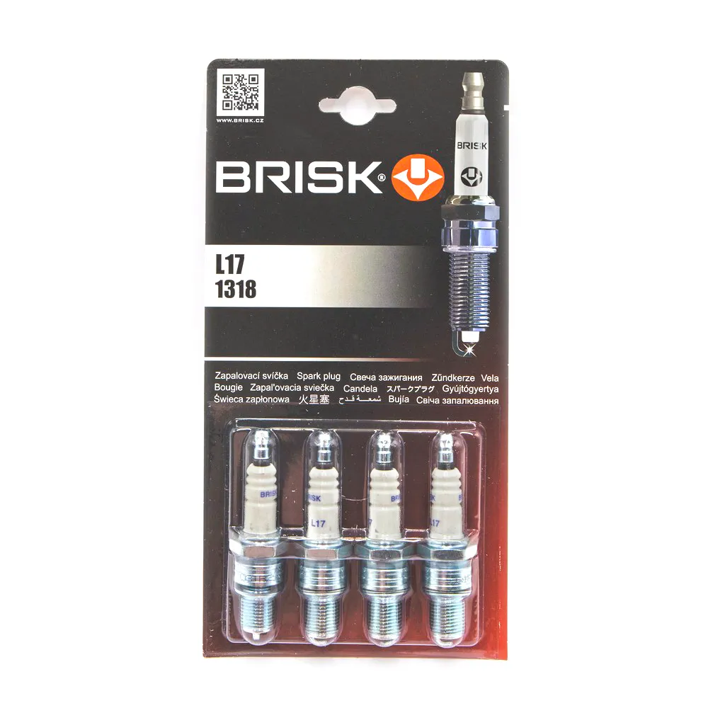 Свеча зажигания компл. (4шт) для а/м ГАЗ 406дв CLASSIC BRISK L17-J