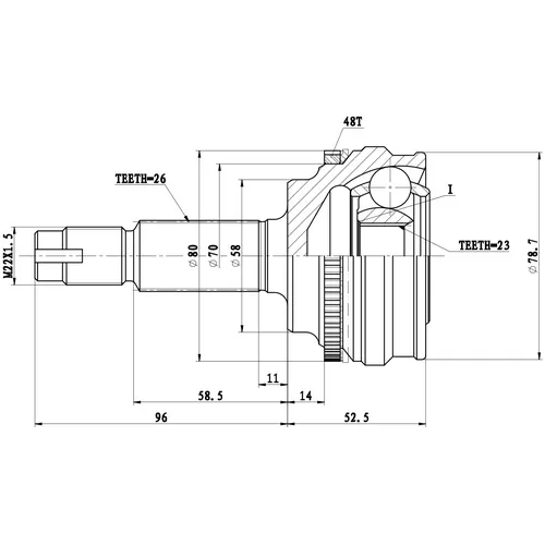 Шрус Наружный Toyota Prius (03--09) ZIKMAR Z87008R
