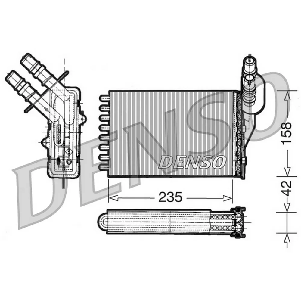Теплообменник, отопление салона DENSO DRR23001