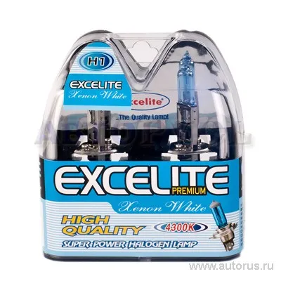 Лампа 12V H1 55W +80% EXCELITE Premium 2 шт. DUOBOX EXCELITE H1