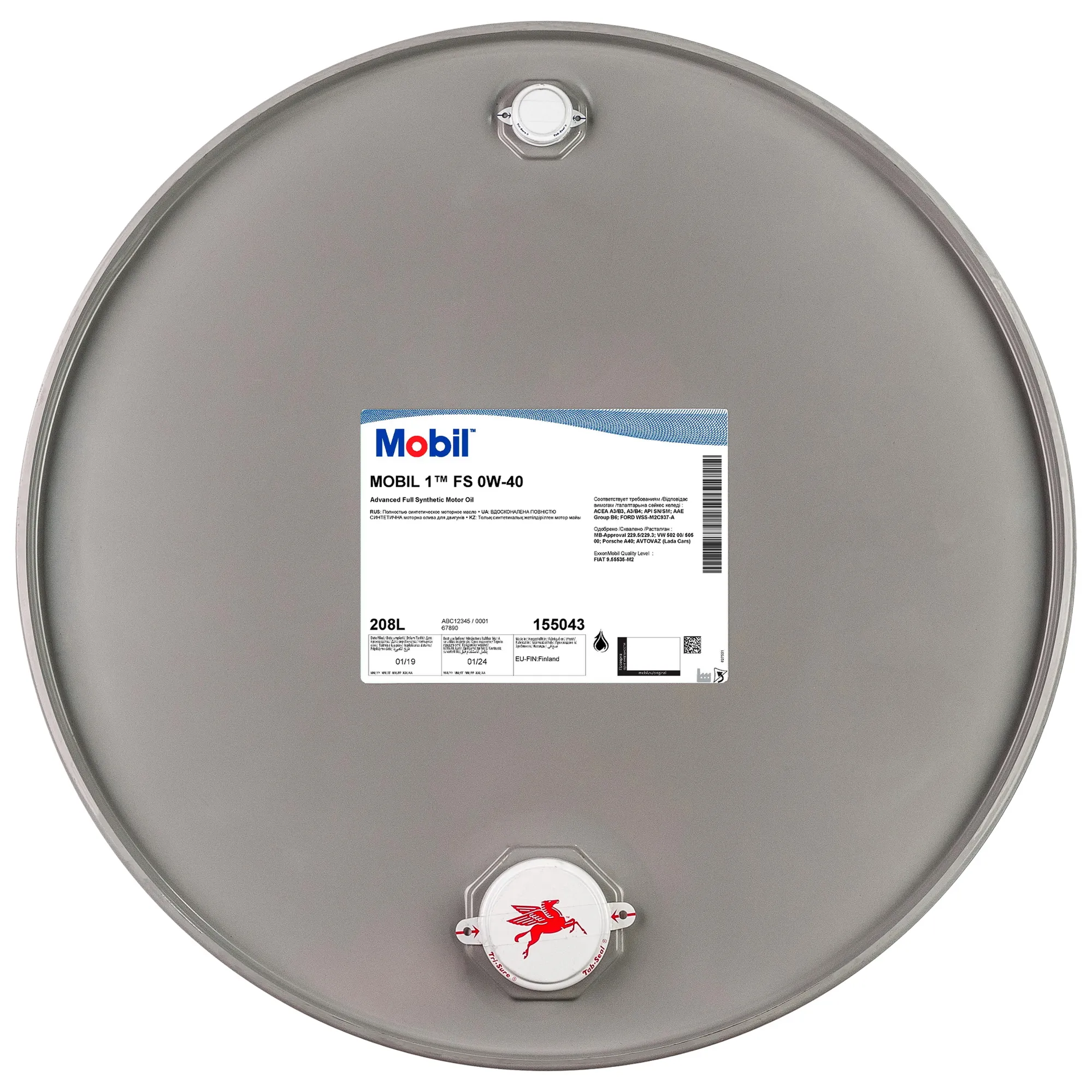 Масло моторное MOBIL 1 FS 0W-40 синтетическое 60 л 155044