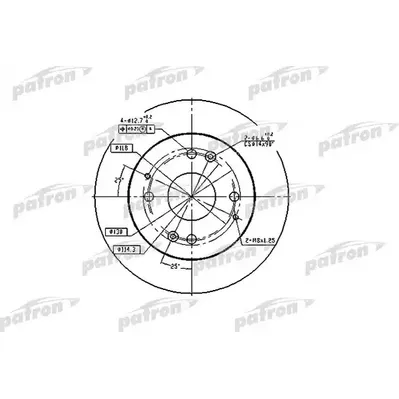 Диск тормозной задний HONDA: ACCORD IV 90-93, ACCORD IV AERODECK 91 PATRON PBD2669