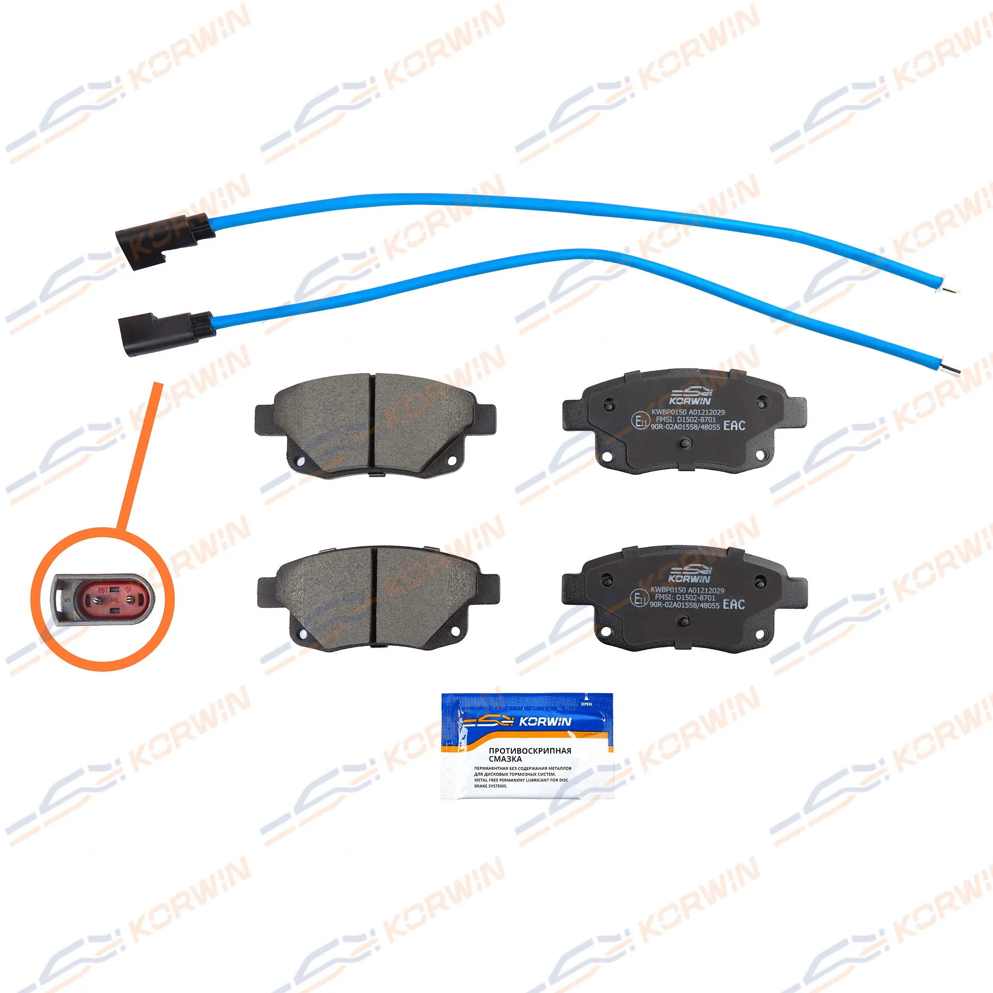 Колодки тормозные зад. Ford Transit 06-/Tourneo Connect 02-/Transit Connect 02- KORWIN KWBP0150