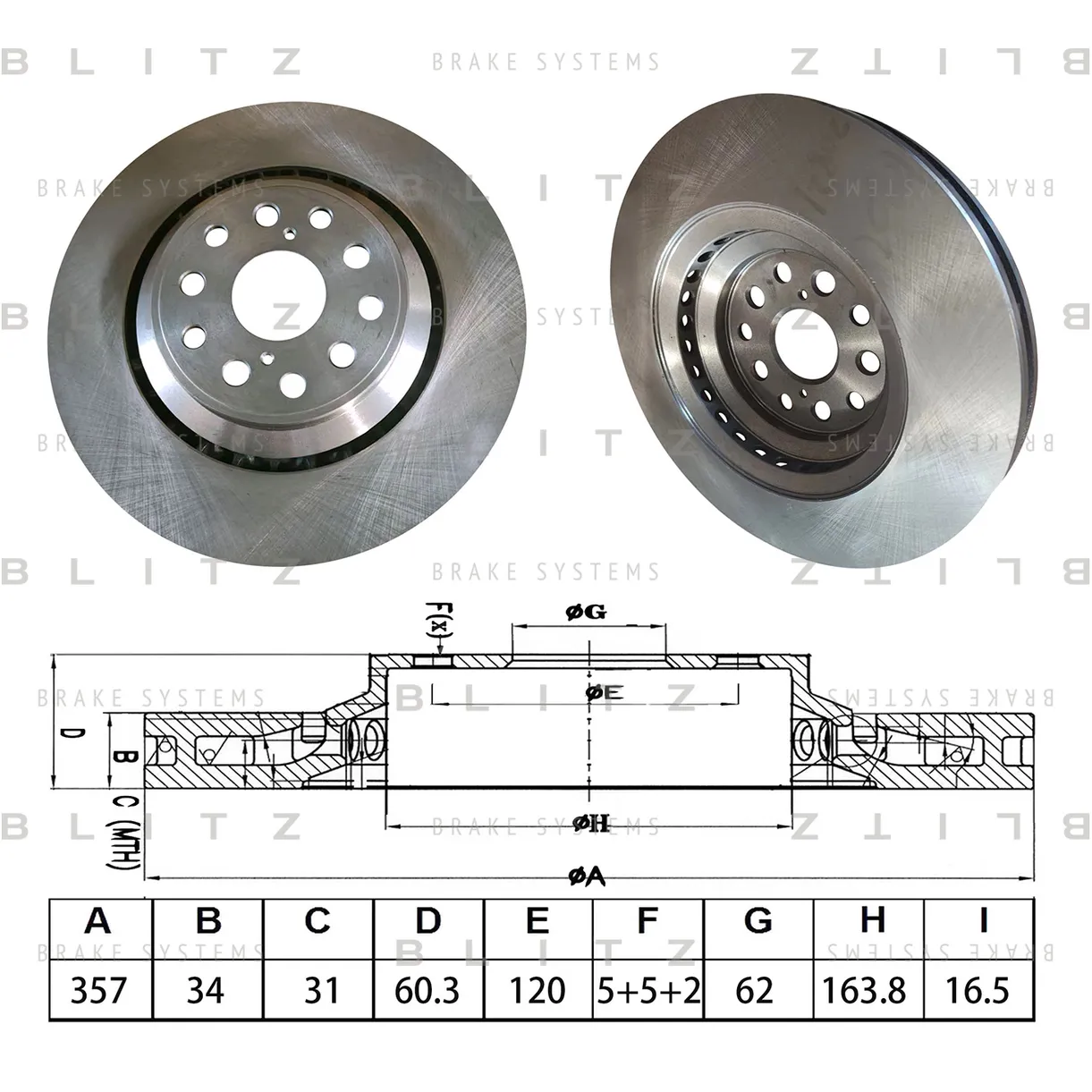 Диск тормозной передний вентилируемый LEXUS LS 06-> BLITZ BS0623