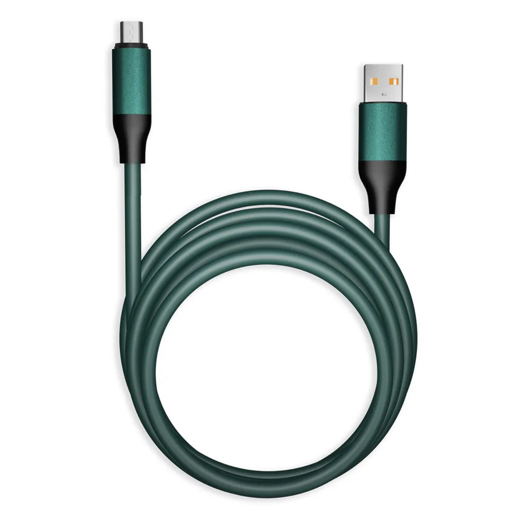 Кабель для зарядки и передачи данных, супертолстый BOLD MICRO USB мятный, 3а, TPE, 1 м, SMARTBUY IK-12BOLD-MINT