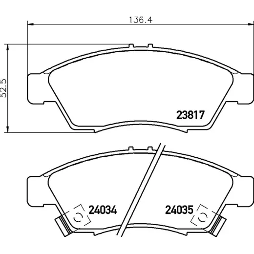 Колодки тормозные дисковые, передние, HONDA CROSSTOUR, CR-V III , CR-V IV , CR-V V , ODYSSEY , ODYSS NISSHINBO NP9013