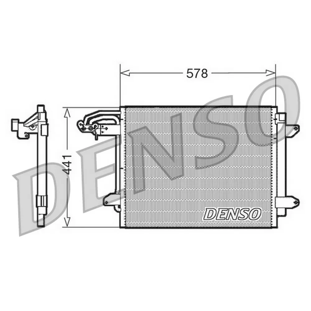 Радиатор кондиционера VW CADDY III (04-)/GOLF PLUS (05-)/TOURAN/TRANSPORTER IV (90-03)/CADDY/ DENSO DCN32030