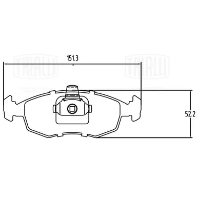 Колодки торм. для а/м Ford Escort (90-)/Scorpio (85-) диск. перед. 151x52 (PF 2289) TRIALLI PF 2289