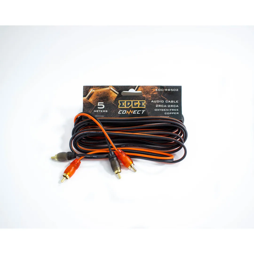 Кабель edc-rb502 межблочный медный 2rca-2rca - 5 м EDGE EDC-RB502