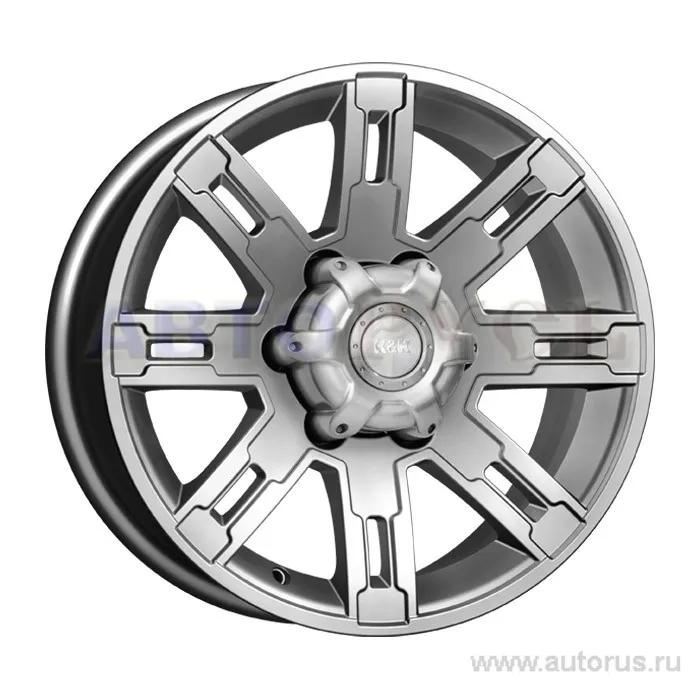 Диск литой R16 7.5J 6x139.7/107.1 ET22 КИК Полюс блэк платинум 23764