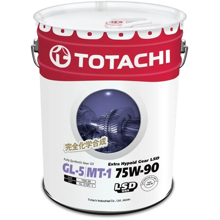 Масло трансмиссионное TOTACHI Extra Hypoid Gear LSD Fully Syn GL-5/MT-1 75W90 синтетическое 20 л 4562374691933