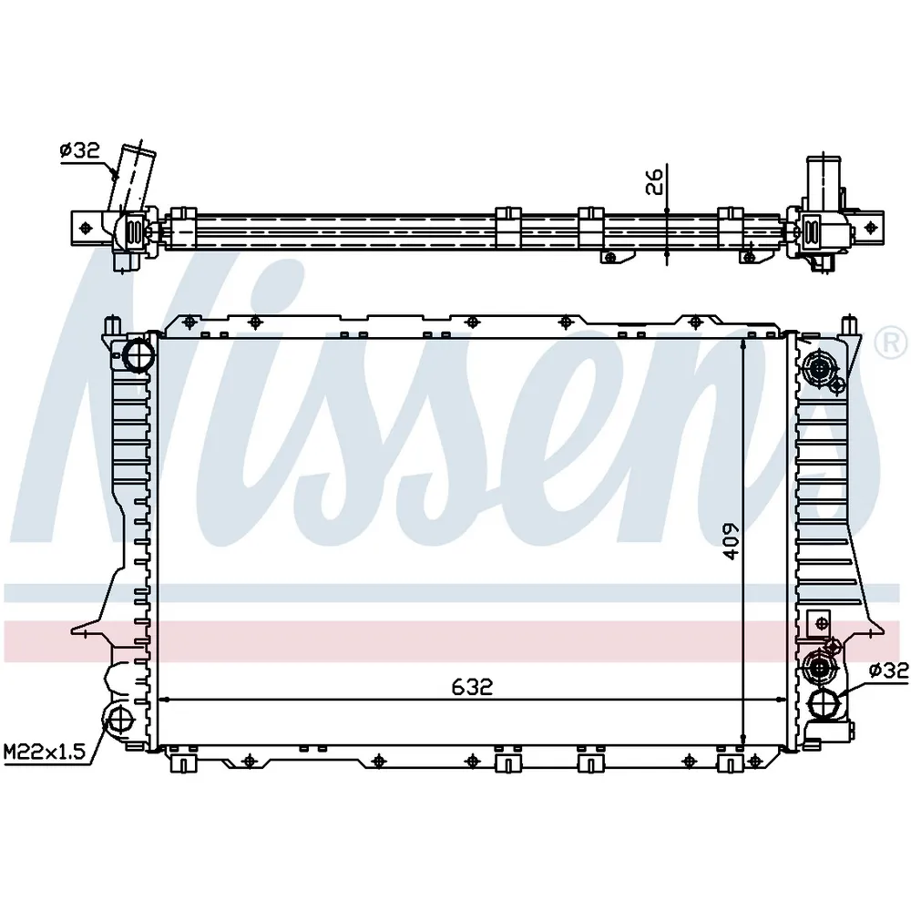 Радиатор основной NISSENS 60476