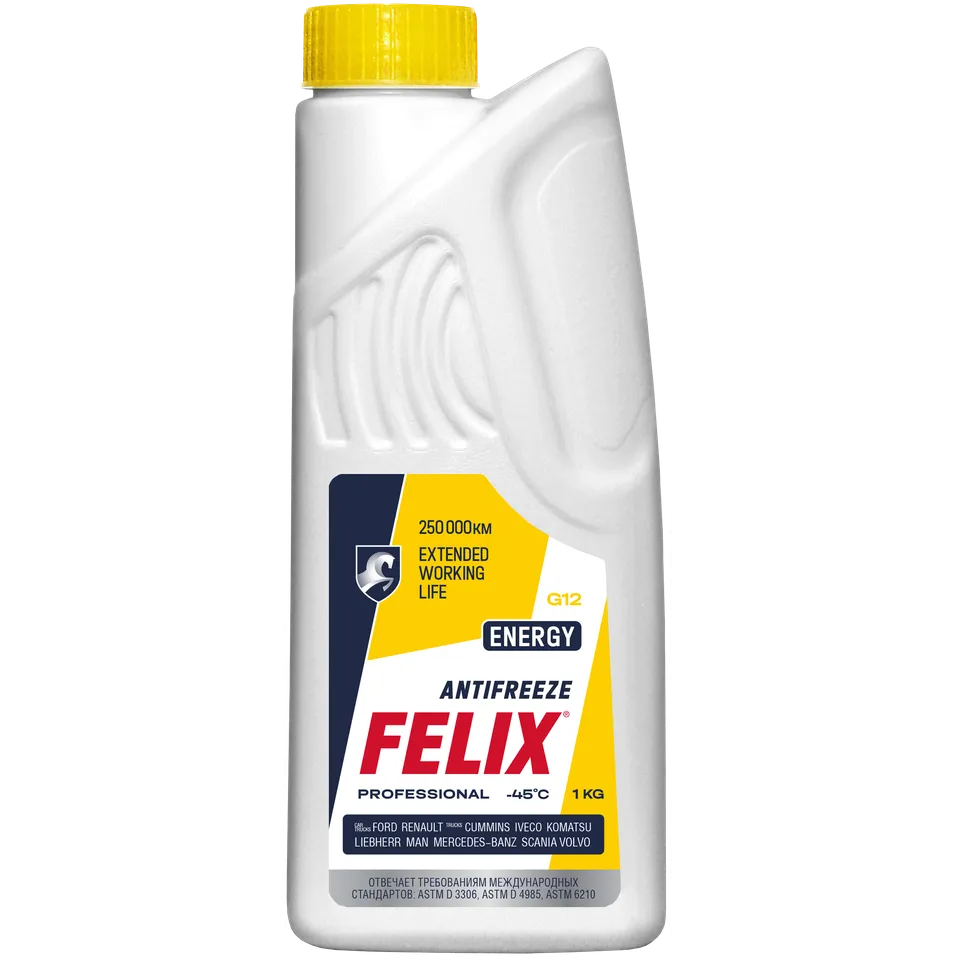 Антифриз Felix ENERGY готовый -40C желтый 1 кг 430206026