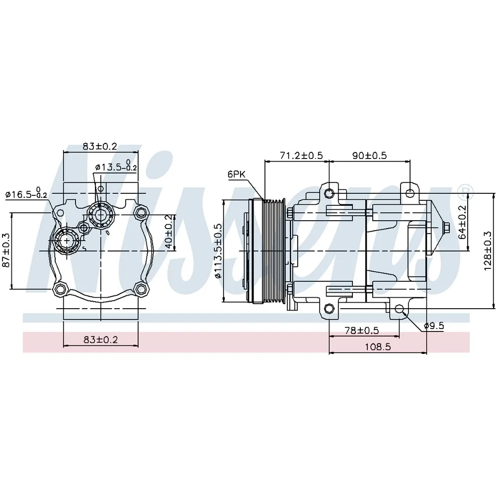 Компрессор кондиционера FORD GALAXY 2.3 95-06