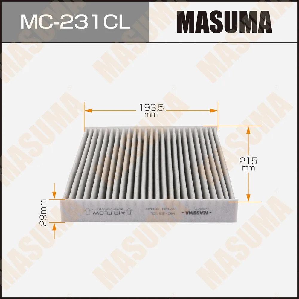 Фильтр салонный (угольный) TOYOTA 4RUNNER MASUMA MC-231CL