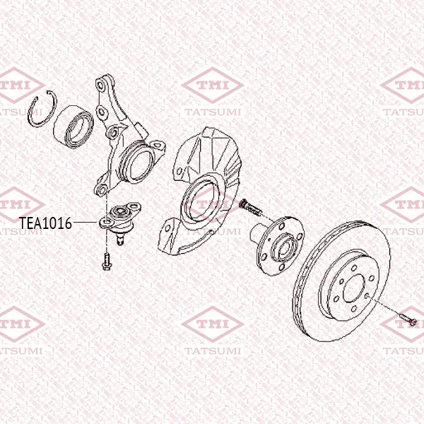 Опора шаровая нижняя L/R HYUNDAI Accent 05->KIA Rio 05-> TATSUMI TEA1016