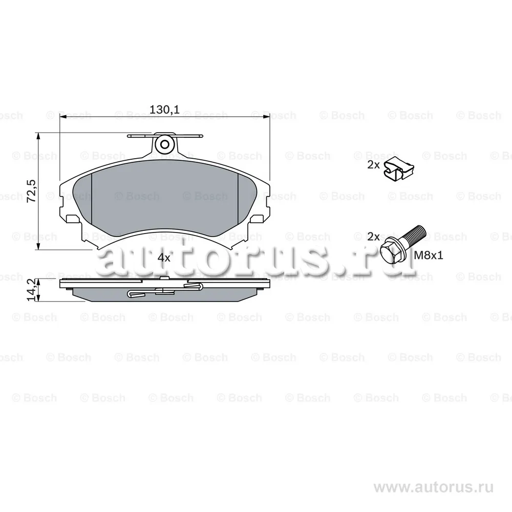 Колодки тормозные передние BOSCH 0 986 424 371