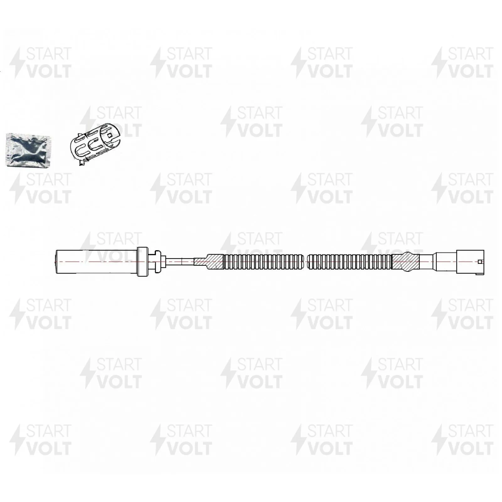 Датчик ABS для а/м DONGFENG GX (22-) задний прямой 1000мм STARTVOLT VS-ABS 2804