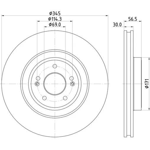 Диск тормозной передний NISSHINBO ND6104K