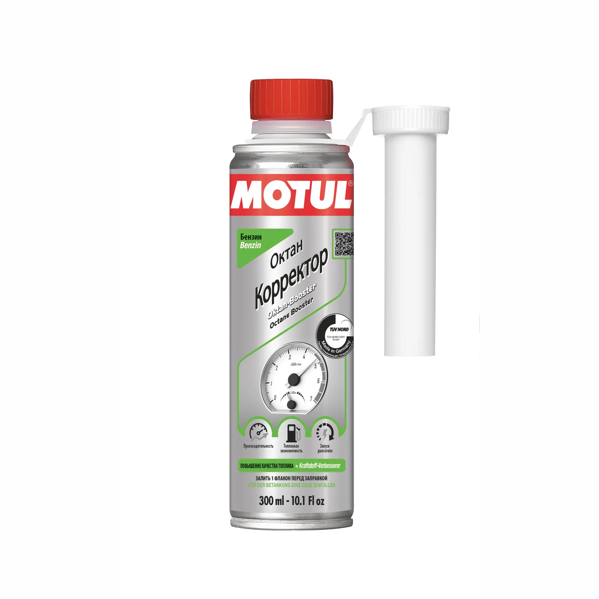 Увеличитель октанового числа бенз. OCTANE BOOSTER GASOLINE 300 мл Motul 110755 Motul 110755