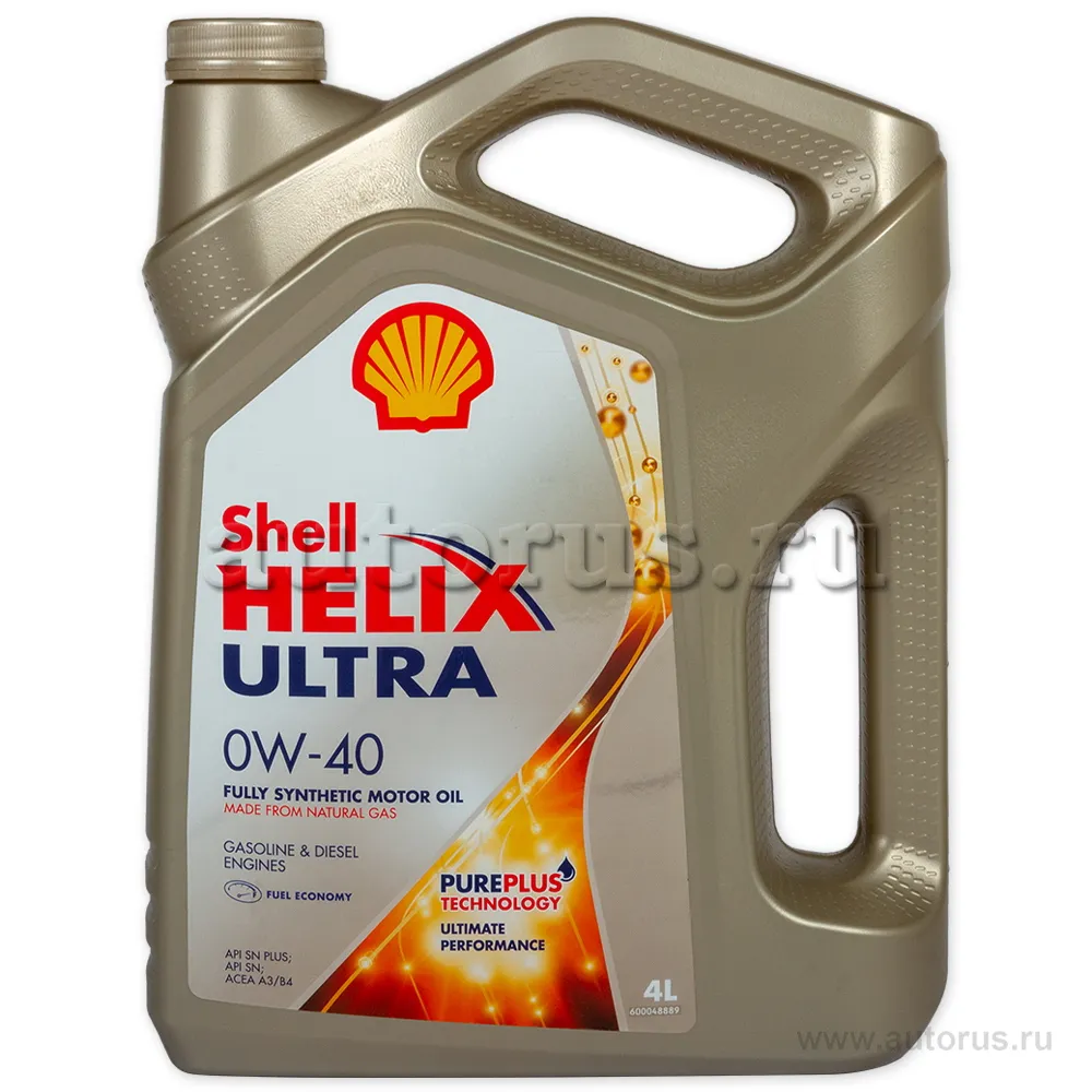 Масло моторное SHELL Helix Ultra SN+ 0W-40 синтетическое 4 л 550051578